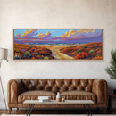 Coastal Dunes, Sunset Horizon, Seaside Path Art, Autumn Landscape, Canvas Print, Tranquil Living Room or Bedroom Wall Decor