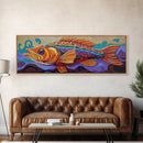 Tropical Fish Painting, Vibrant Ocean Life, Canvas Print, Coastal Kitchen Wall Art, Underwater Theme Decor, Boho Beach Art