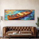 Canoe Reflections, Still Water, Nature Adventure, Relaxing Vibe, Canvas Print, Lake House Decor, Peaceful Boho Wall Art