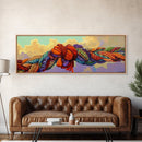 Colorful Rope Knot, Textured Fabric Art, Whimsical Decor, Framed Canvas Print, abstract textile art, fiber wall art, boho bedroom