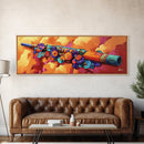Painted Flute Art, Musical Decor Accent, Southwest Folk Music, Warm Boho Wall Vibe, Framed Canvas Print, Eclectic Music Room Art