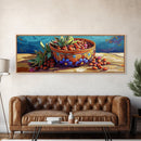 Succulent Bowl, Kitchen Decor, Colorful Talavera, Canvas Print, Mexican Pottery Art, Rustic Kitchen Wall Art, Vibrant Boho Style