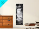 Island View, Forest Coastline, Secluded Shore, Tranquil Ocean Scene, Canvas Print, Boho Decor, Entryway Wall Art, Nature Wall Aesthetic
