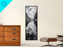 Reflective Lake, Cloud Mirror, Mountain Calm, Canvas Print, Serene Bedroom Wall Art, Nature Tranquility, Scandinavian Landscape Style