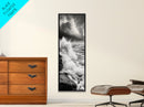 Stormy Sea, Crashing Waves, Ocean Fury, Nature Power Framed Canvas Print, Moody Living Room Wall Art, Dramatic Coastal Decor, Office Art