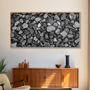 Natural Stone Texture, Dark Rock Pattern, Earthy Wall Background, Canvas Print, Office Wall Art, Modern Industrial Style, Minimalist Style