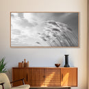 Windswept Grass, Minimal Nature, Calm Sky, Neutral Art, Framed Canvas Print, Bedroom Wall Art, Scandinavian Decor, Peaceful Pastel Tones
