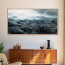 Volcanic Landscape, Geothermal Steam, Iceland Nature, Modern Decor, Framed Canvas Print, Minimalist Wall Art, Office Landscape Artwork