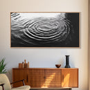 Water Ripples Zen, Abstract Motion, Monochrome Fluid Art, Canvas Print, Modern Minimalist Wall Art, Bathroom or Spa Room Decor