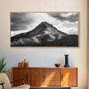 Mountain Peak, Majestic Range, Moody Skies, Canvas Print, Wilderness Wall Art, Cabin Decor, Adventure Style, Nature Inspired Room