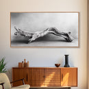 Driftwood Sculpture, Organic Modern Art, Natural Wood Texture, Neutral Decor, Framed Canvas Print, Bedroom or Living Room Wall Art