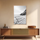 Tribal Blanket, Ocean Vibe, Coastal Pattern, Canvas Print, Beach Boho Wall Art, Neutral Home Decor, Summer Beach Bedroom