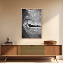 Ocean Wave, Surf Wall Art, Seascape Photography, Framed Canvas Print, Coastal Decor, Beach House Art, Bathroom Wall Art, Minimalist Art