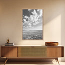 Open Sky, Serene Plains, Summer Day, Canvas Print, minimalist landscape art, farmhouse decor, bedroom wall art, neutral tones