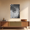 Twisted Rope Spiral, Abstract Fiber Art, Monochrome Texture, Modern Canvas Print, Minimalist Office or Contemporary Wall Decor