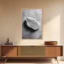 Primitive Rock, Shadow Texture, Minimal Earth Tone, Framed Canvas Print, Zen Wall Art, Office Decor, Neutral Modern Aesthetic