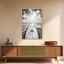 Surfboard Horizon, Ocean Waves, Beach Photography, Summer Vibes, Canvas Print, Teen Room Wall Art, Coastal Decor, Modern Surf Art