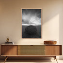 Twilight Field Nest, Tumbleweed Art, Desert Calm, Grassy Plains, Framed Canvas Print, Entryway Wall Art, Boho Nature Landscape