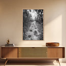 Forest Trail Path, Woodland Escape, Nature Walk, Adventure Art, Framed Canvas Print, Office Wall Decor, Autumn Vibes, Rustic Nature Style