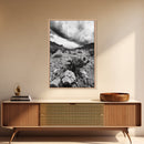 Desert Storm, Cactus Scene, Black White Art, Canvas Print, Southwest Wall Art, Earthy Tones Decor, Boho Style, Entryway Wall Accent
