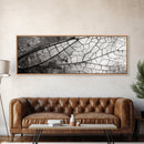 Macro Insect Wing, Abstract Nature Texture, Modern Neutral Wall Decor, Framed Canvas Print, Office Art, Monochrome Macro Photography
