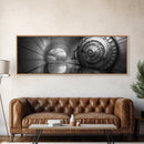 Vault Door, Sci-Fi Tunnel, Futuristic Entrance, Secure Chamber, Framed Canvas Print, Office Decor, Industrial Wall Art, Modern Cyberpunk Style