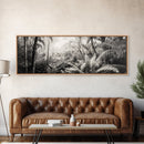 Jungle Light, Nature Vibe, Wild Forest, Framed Canvas Print, Boho Wall Art, Office Wall Decor, Earthy Tones Art, Rainforest Wall Print