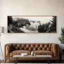 Ocean Rocks, Foggy Horizon, Coastal Cliffs, Dreamy Seascape, Canvas Print, Moody Nature Art, Living Room Wall Art, Coastal Minimalism