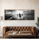 Kayaking, Sea Journey, Ocean Paddle, Canvas Print, Outdoor adventure wall art, Moody landscape, Modern living room decor, Wilderness art