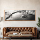 Minimalist Pond, Earth Texture, Fine Art Landscape, Framed Canvas Print, Neutral Wall Decor, Bathroom Wall Art, Modern Earthy Tones