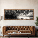 Mangrove Forest, River Flow, Rooted Stillness, Canvas Print, Zen Office Decor, Moody Jungle Art, Monochrome Nature Print
