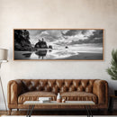 Seastacks Coastal Scene, Moody Beach Landscape, Ocean Reflections, Canvas Print, Coastal Decor, Pacific Northwest, Fall Wall Art