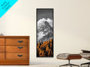 Majestic Peak, Autumn Trees, Nature Mountain Scene, Framed Canvas Print, Rustic Wall Art, Cabin Decor, Adventure Vibes, Fall Landscape Art