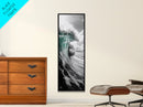 Teal Wave, Ocean Power, Surf Break, Coastal Energy, Canvas Print, Bathroom Wall Art, Modern Ocean Photography, Minimalist Sea Decor
