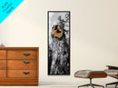 Tree Hollow, Forest Texture, Nature Decay, Golden Bark, Framed Canvas Print, Rustic Wall Art, Cabin Living Room Art, Woodland Decor