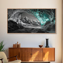 Ice Cave, Frozen Tunnel, Arctic Beauty, Glacial Light – Canvas Print, Nature Wall Art, Winter Decor, Bathroom or Entryway Statement Piece