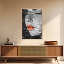 Water Reflection, Female Portrait, Surreal Woman, Canvas Print, Modern Glam Art, Moody Bathroom Decor, Feminine Art, Dreamy Aesthetic