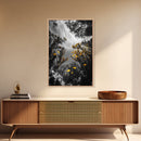 Golden Fish, Kelp Forest, Ethereal Ocean Scene, Framed Canvas Print, Underwater Wall Art, Nature Photography, Bathroom Sea Decor