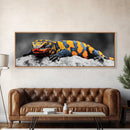 Colorful Lizard Art, Vibrant Reptile Closeup, Wildlife Macro, Canvas Print, Bold Nature Decor, Kids Room Wall Art, Bedroom Wall Art
