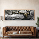 Twisted Oak, Mossy Branches, Forest Giant, Canvas Print, enchanted woodland art, fantasy living room decor, fairytale vibe