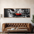Red Cooking Pot, Steamy Kitchen Scene, Culinary Art Moment, Framed Canvas Print, Kitchen Wall Art, Modern Home Decor, Foodie Gift