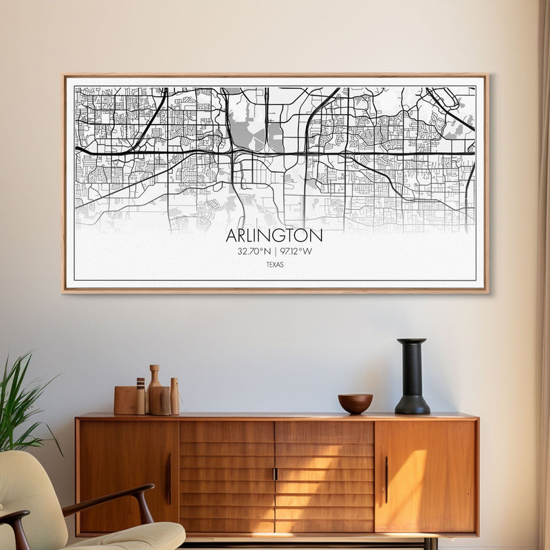 Arlington Street Map, Texas Map, Map Print, Modern Art, Wall Art, Canvas Print, Travel Art, Apartment DÃ©cor, Summer Gift, Laundry Room DÃ©cor