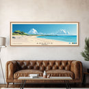 Andros, Bahamas Panoramic Beach Print, Vacation Gift, Bahamas Wall Art, Framed Canvas Print, Framed Beach Painting