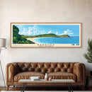 Barbuda, Antigua and Barbuda Panoramic Beach Print, Vacation Gift, Antigua and Barbuda Wall Art, Beach Painting, Beach Decor, Beach Painting
