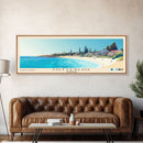 Cottesloe, Australia Panoramic Print, Vacation Gift, Australia Wall Art, Beach Painting, Beach Decor, Large Wall Art, Wood Frame Art