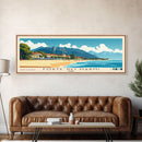 Forte dei Marmi, Italy Panoramic Beach Print, Vacation Gift, Italy Wall Art, Framed Canvas Print, Framed Beach Painting