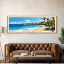 Playa Ancon, Cuba Panoramic Beach Print, Vacation Gift, Cuba Wall Art, Framed Canvas Print, Framed Beach Painting