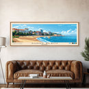 Sunny Beach, Bulgaria Panoramic Print, Vacation Gift, Bulgaria Wall Art, Beach Painting, Beach Decor, Beach Or Lakehouse Art