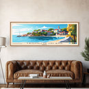 Tromelin Island, France Panoramic Beach Print, Vacation Gift, France Wall Art, Framed Canvas Print, Framed Beach Painting