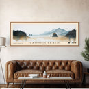 Cannon Beach, Oregon Watercolor Beach Print, Vacation Gift, Oregon Wall Art, Framed Canvas Print, Framed Beach Painting